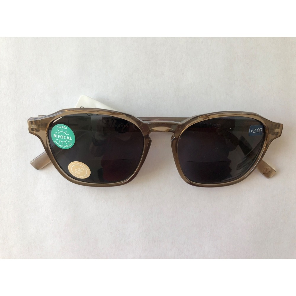 New Sol Smoke Peepers BIFOCAL Reading Sunglasses+2.00